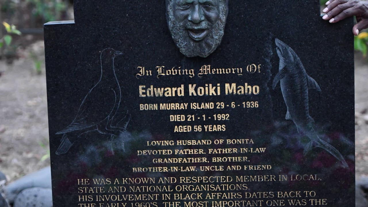 June Oscar AO visiting Eddie Mabo's grave