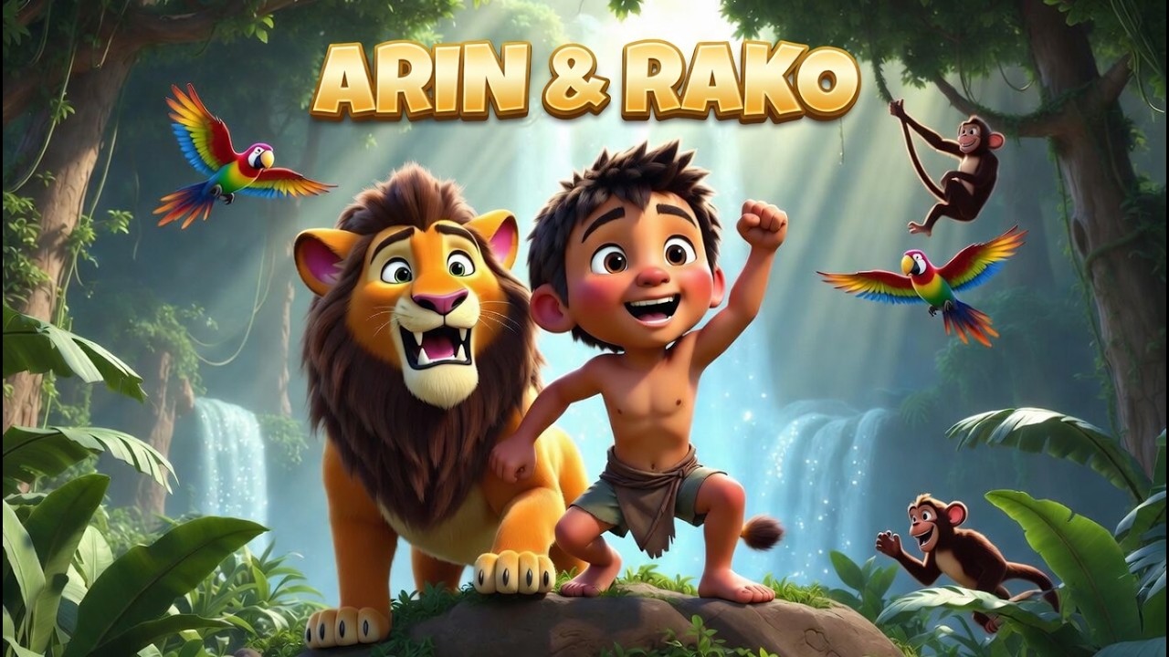 🌿🦁 The Little Boy Who Lived in the Jungle | Magical Jungle Adventure Story for Kids 🌳🐒
