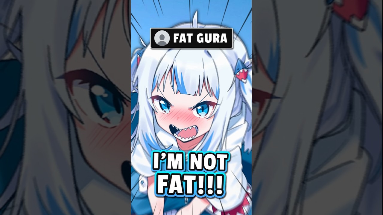 Chat calls Gura fat after learning this fact about her#shorts #vtuber #hololive