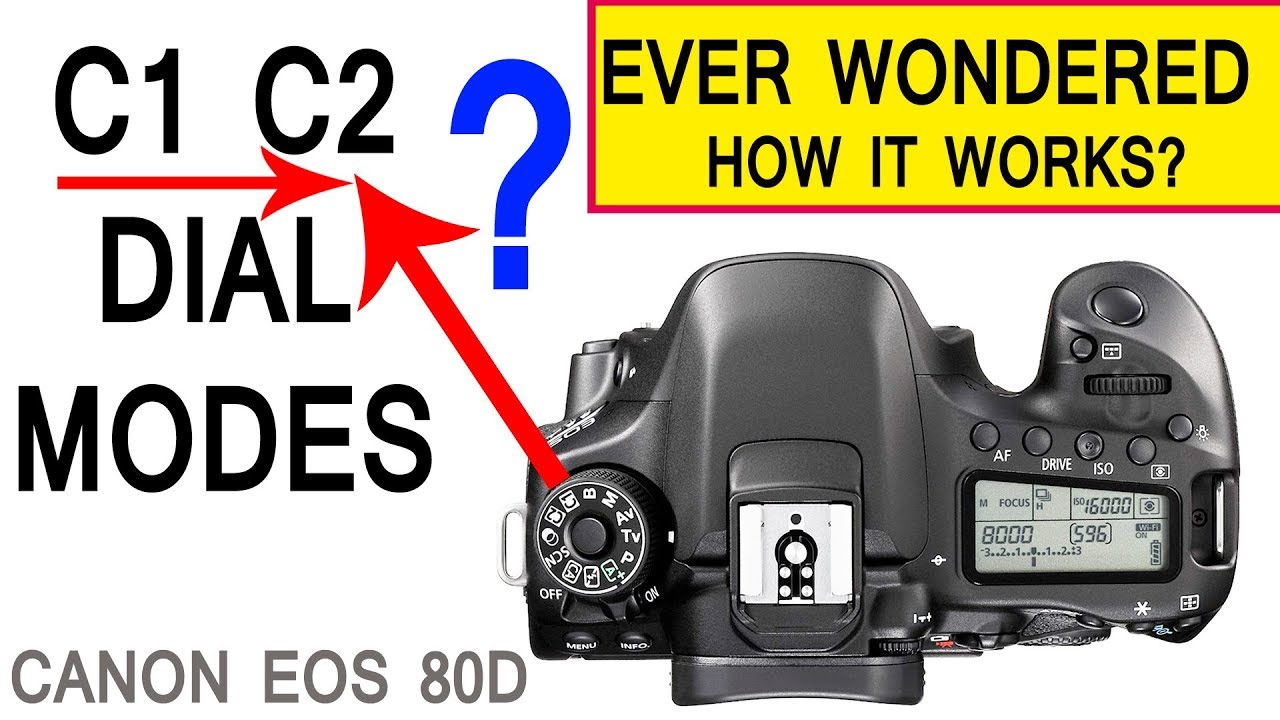 Canon 80D C1 C2 Modes Customising settings