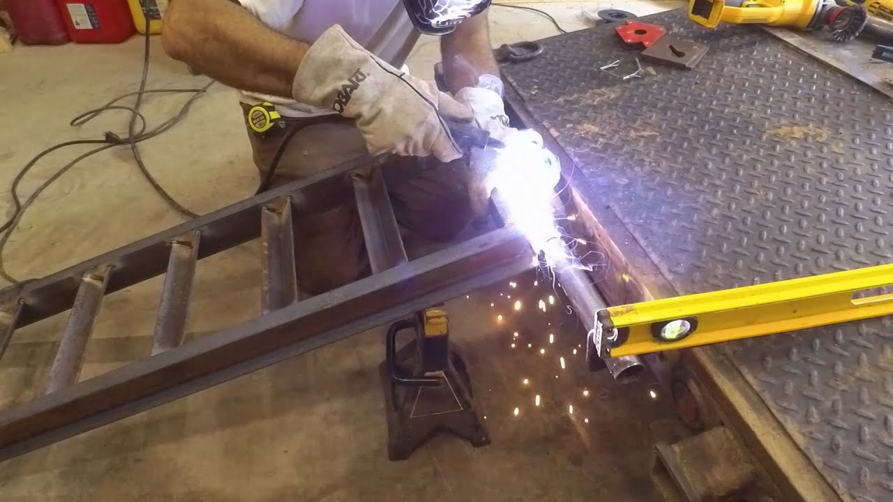 Adding Fold down ramps to car trailer to replace slide in ramps