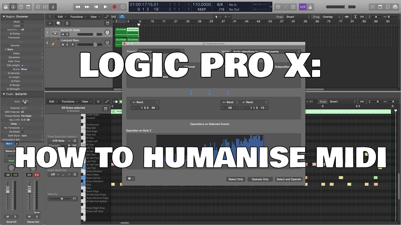 Logic Pro X — как очеловечить MIDI
