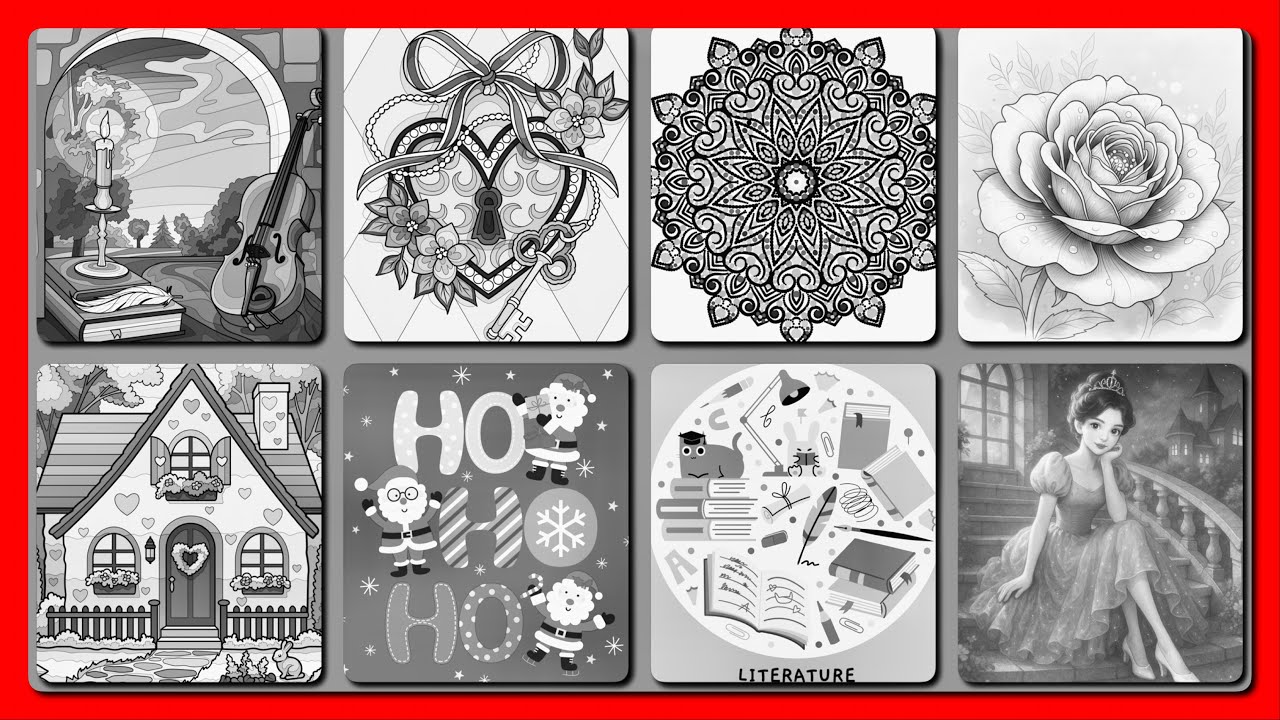 Color by Number Cozy Mix | Candlelight, Rose & Carousel Relaxing Gameplay #coloringbook