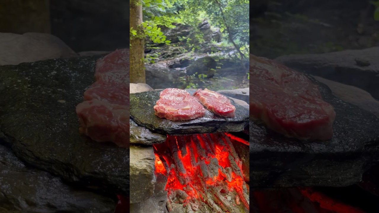 Taş &Uuml;zerinde Dostumuza Dana Antrikot 🥩🐕- beef steak on stone, (eid mubarak)