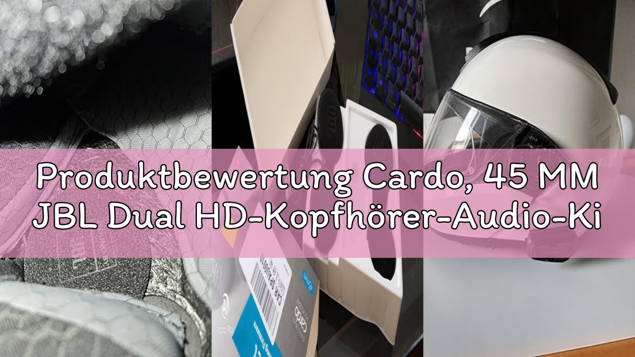 Produktbewertung Cardo, 45 MM JBL Dual HD-Kopfhörer-Audio-Kit für Gegensprechanlage, Noir