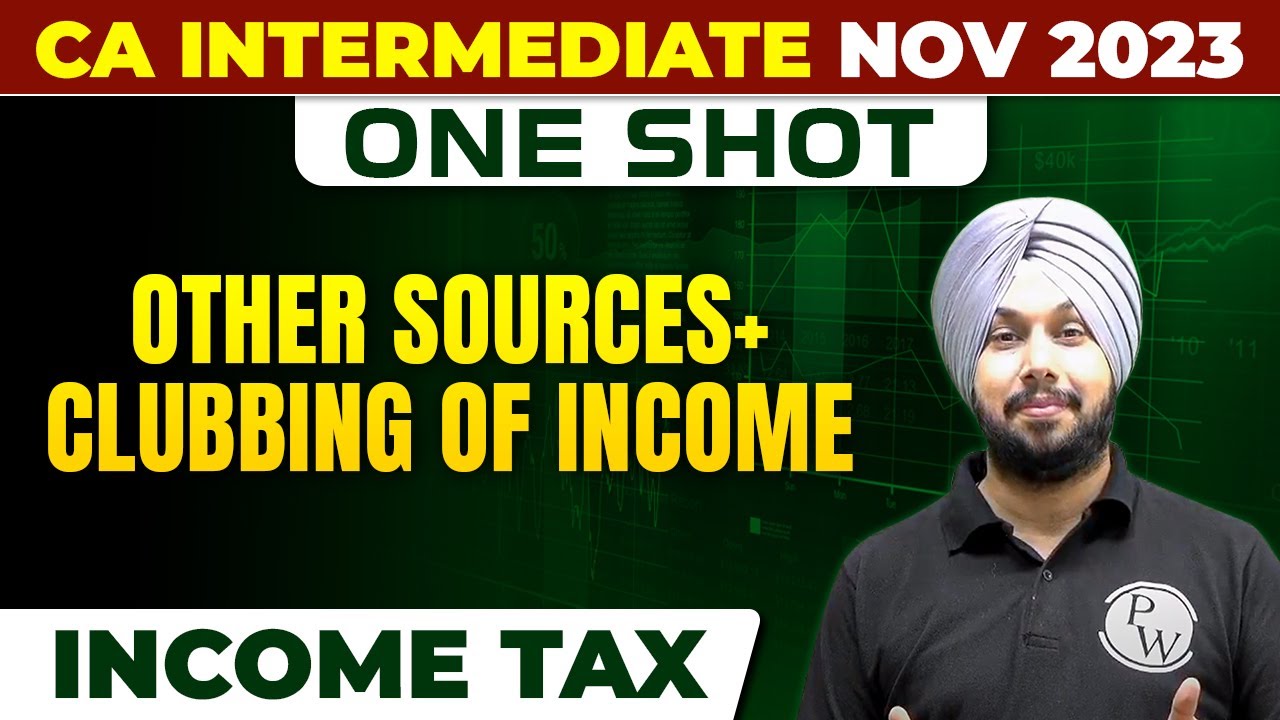 Other Sources and Clubbing of Income | Income Tax | CA Inter Nov 2023 | One Shot | CA Jasmeet Singh