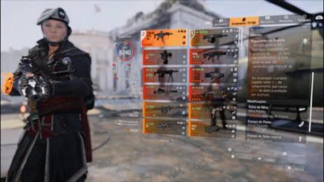 Mostrando a buil usada na Lendária Solo_The Division 2