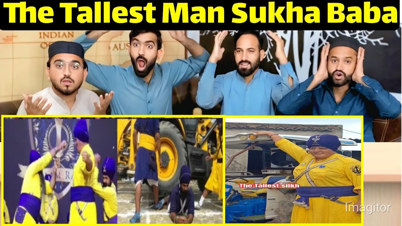 DALER KHALSA GROUP😳- The Tallest man Sukha Baba Height 7 Feet 5 inch Weight 212 Kg Shocking Reaction