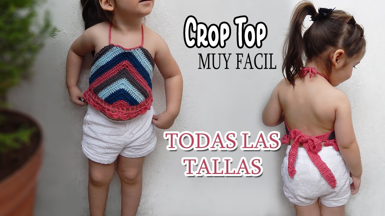 FACIL Y COQUETO CROP TOP VERANO tejido a crochet TODAS LAS TALLAS - Paso a paso para principiantes