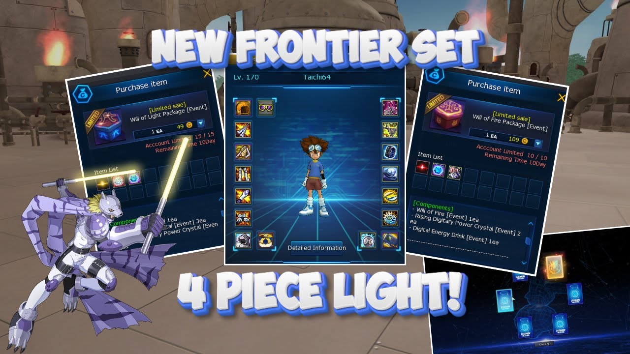 New Frontier Set - 4 Piece Light - Digimon Masters Online