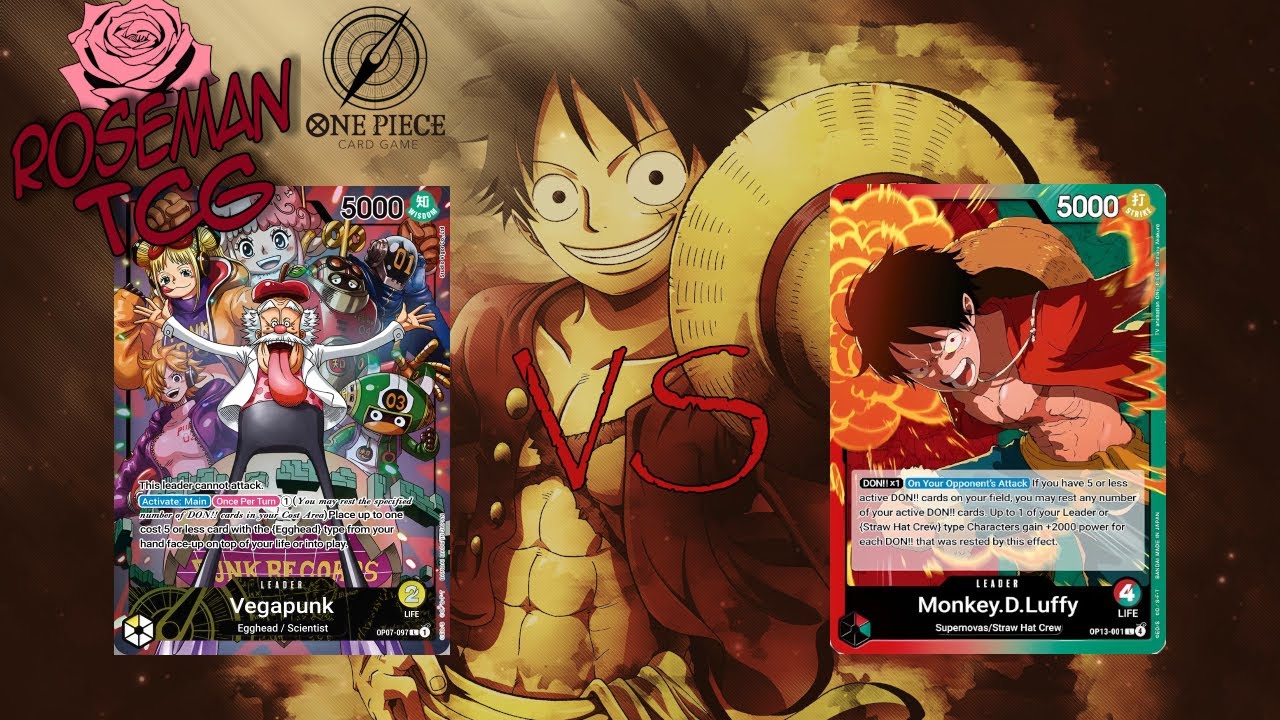 One Piece TCG Vegapunk v OP13 R/G Luffy - Friendly