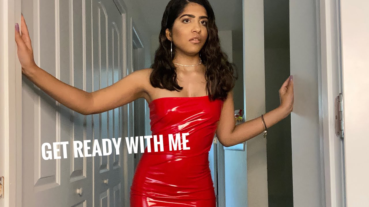 GET READY WITH  ME: SEXY RED LATEX DRESS | Jaylah Marshae