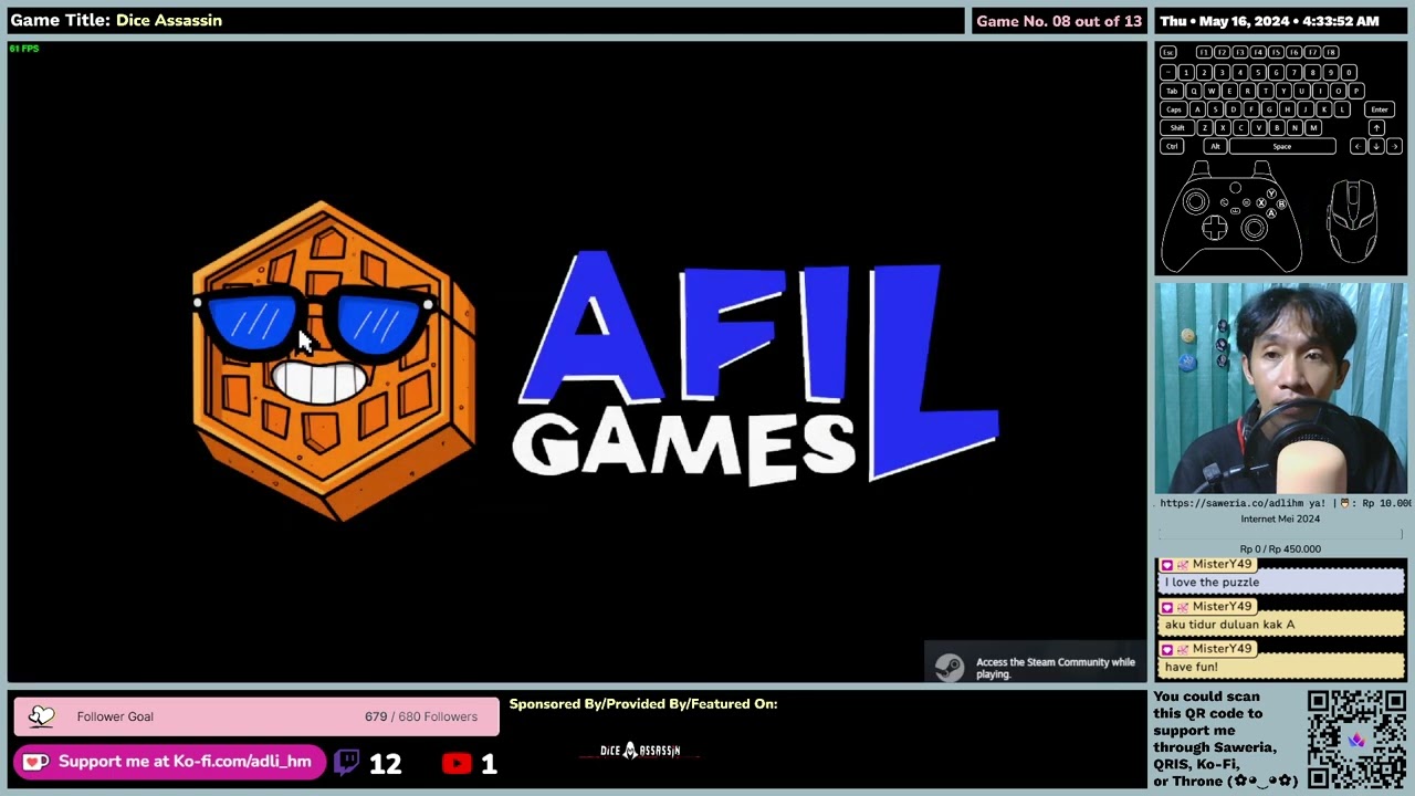 (EN/ID) Dice Assassin - First Impression - Gameplay (Crashed at Afil Games Logo) #PressEngine
