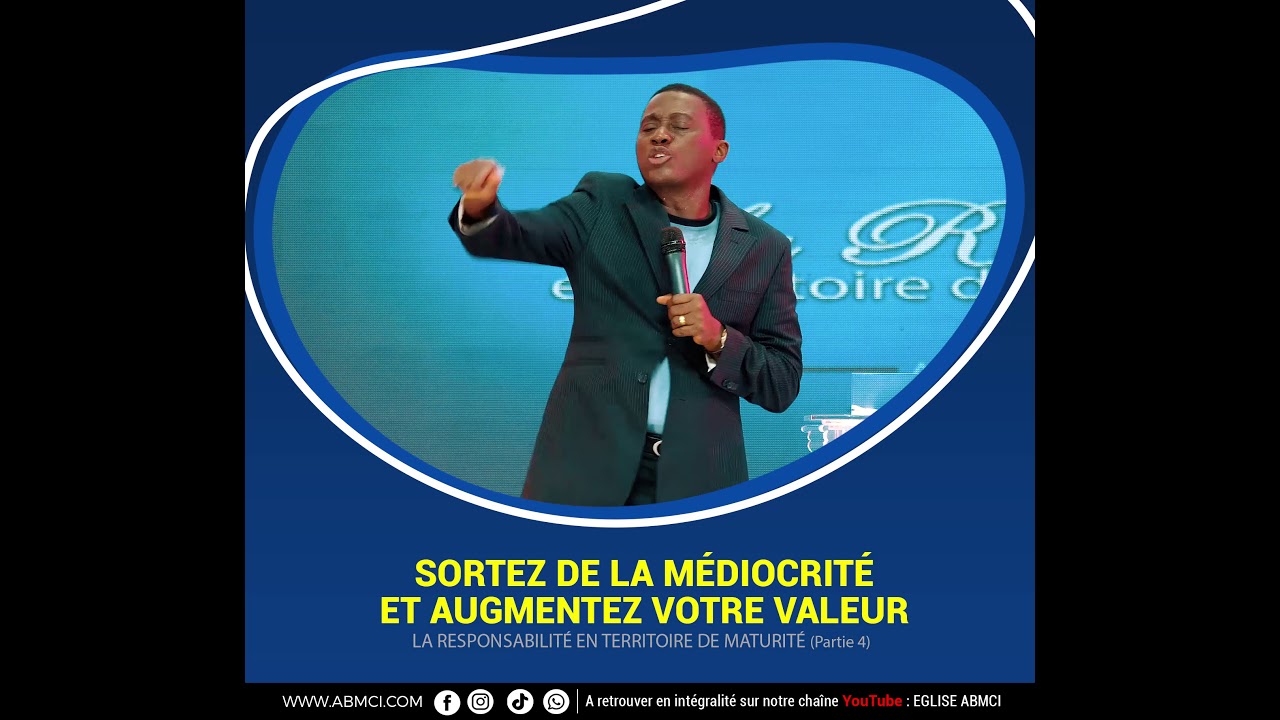 SORTEZ DE LA MEDIOCRITE ET AUGMENTEZ VOTRE VALEUR | Pst Alexandre AMAZOU