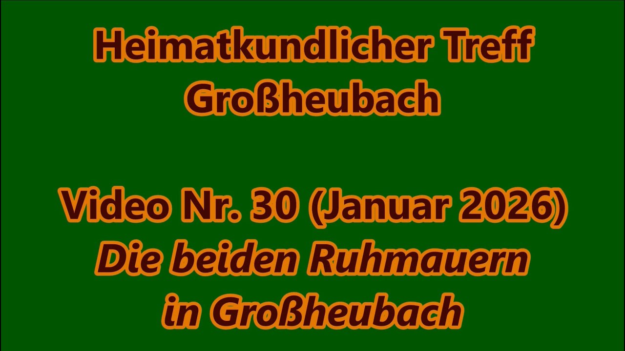 HKT Großheubach #30 Die beiden Ruhmauern in Großheubach