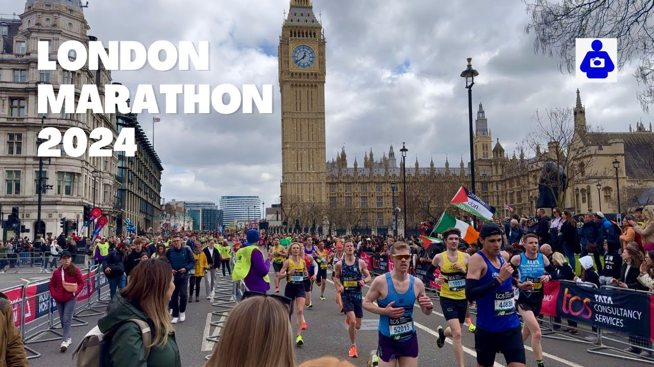 LONDON MARATHON 2024 🇬🇧 Central London Walk | Big Ben, London Eye | Walking tour [4K HDR]