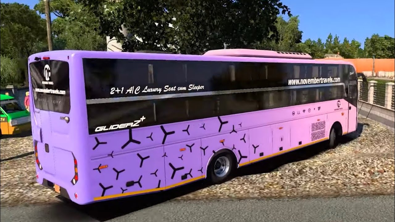 NOVEMBER TRAVELS NEW MG GLIDERZ BHARAT BENZ SLEEPER BUS #ets2busdriving #ets2 #busfans