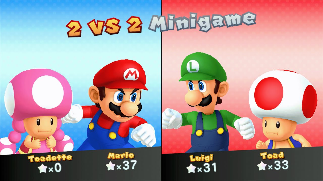 Mario Party 10 - Luigi vs Mario vs Toad vs Toadette - Chaos Castle (Master Difficulty)