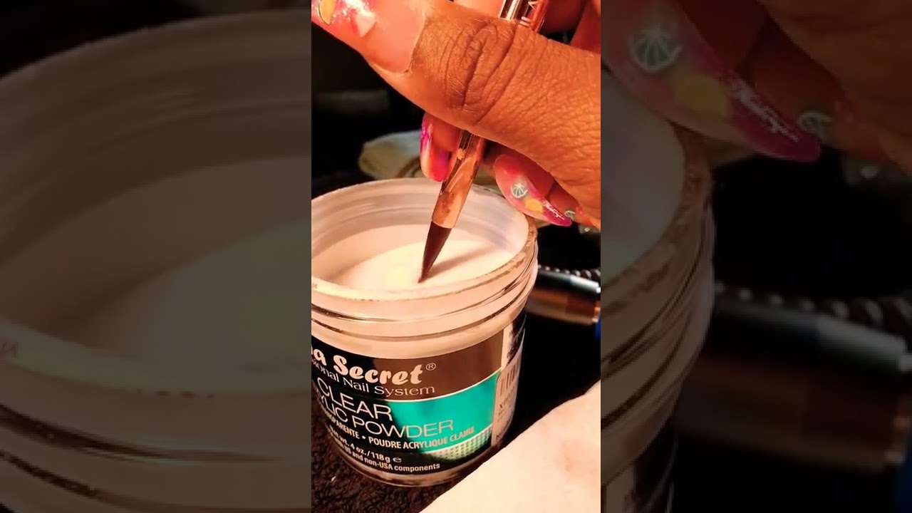 Practicing that perfect liquid and powder ratio. Mia's secret Clear