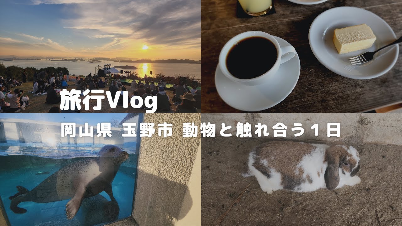 [旅行vlog]岡山県玉野市 渋川動物園・渋川マリン水族館で動物に癒されよう！