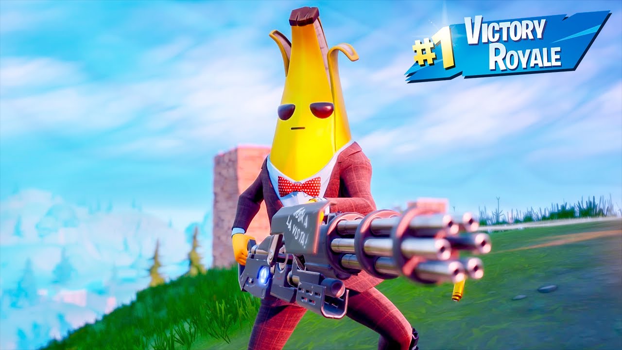 Agent Peely Skin Solo Win Full Gameplay Fortnite Chapter 2 Season 2 No Commentary PS4 Console