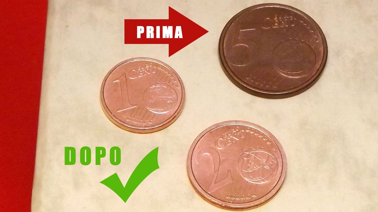 Come pulire le monetine da 1, 2 e 5 centesimi: 2 metodi
