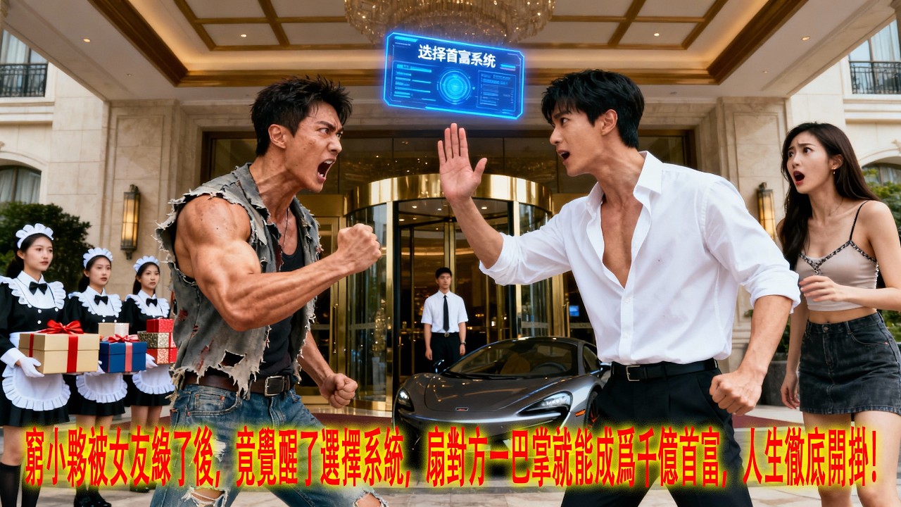 窮小夥被女友綠了後，竟覺醒了選擇系統，扇對方一巴掌就能成爲千億首富，人生徹底開掛！