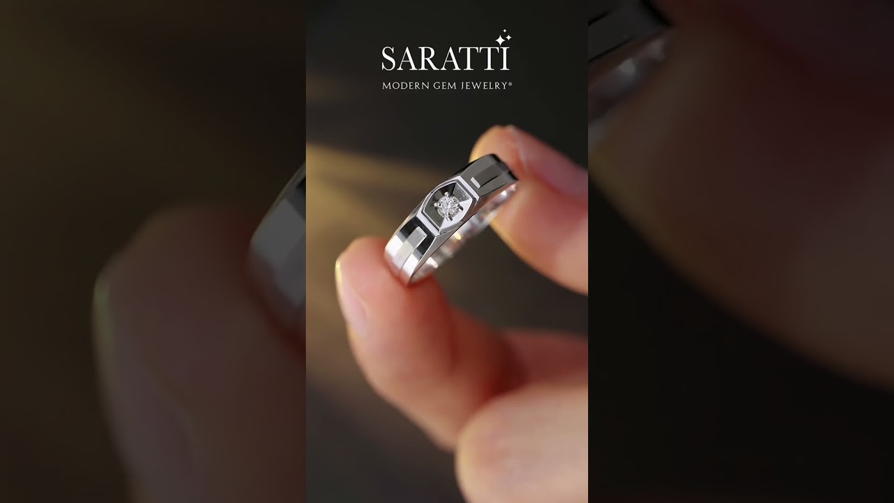 Six Paths Diamond Ring for Men #Saratti #diamond #whitegold #sixpathsring #diamondrings #ringsformen
