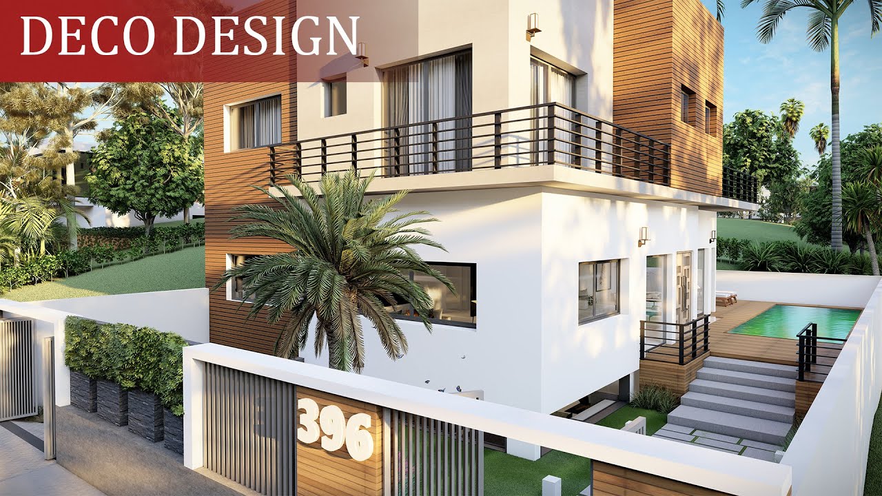 VILLA DESIGN AVEC PISCINE sur KENITRA ( avec salon marocain , coin cheminée & salon européen)
