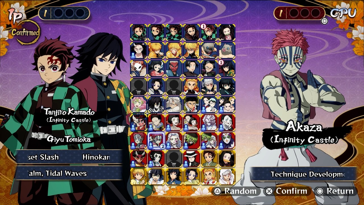 Demon Slayer Hinokami Chronicles 2- All Characters Costumes & Battlefield Selection Screen (Updated)