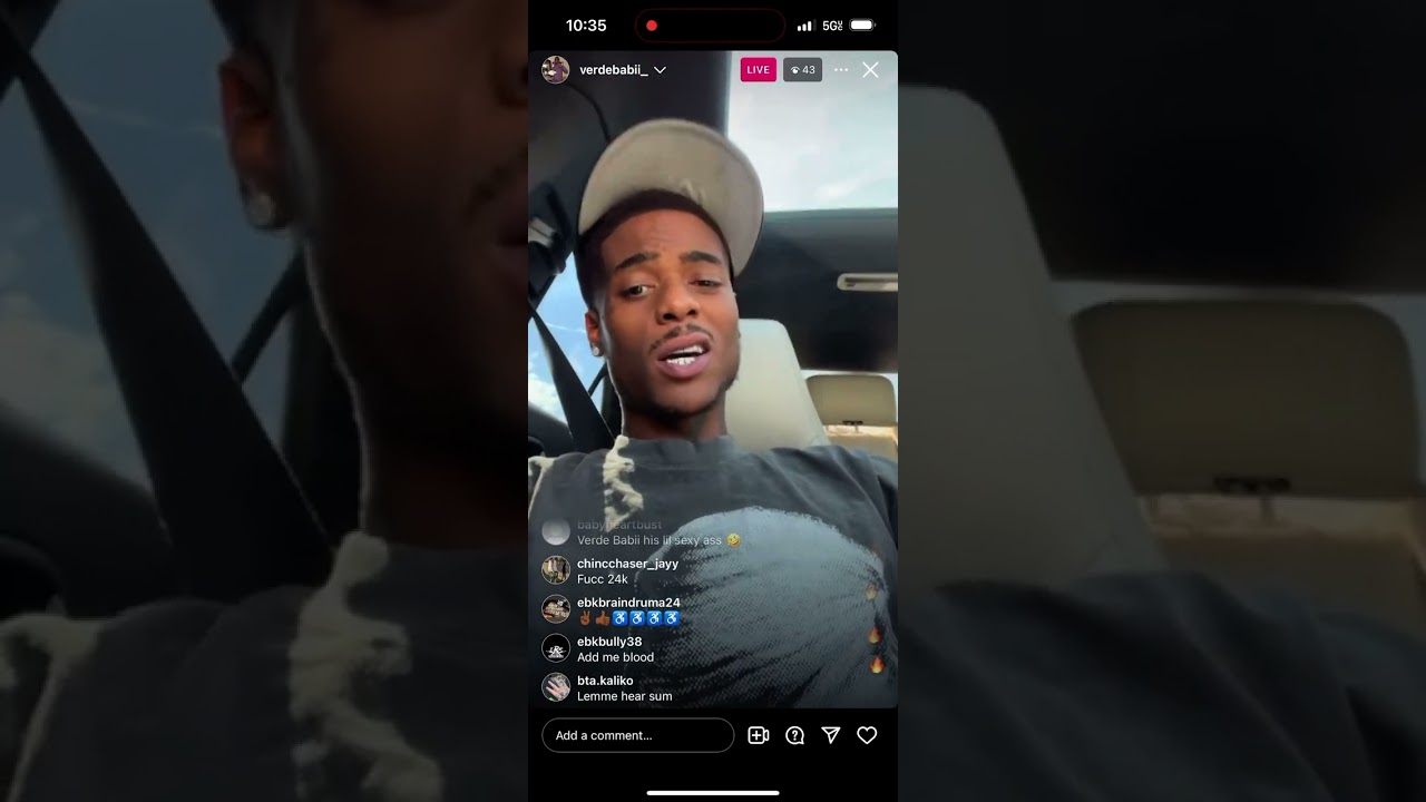 VERDE BABII ON IG LIVE LISTENING TO LIL 13 NEW Song!