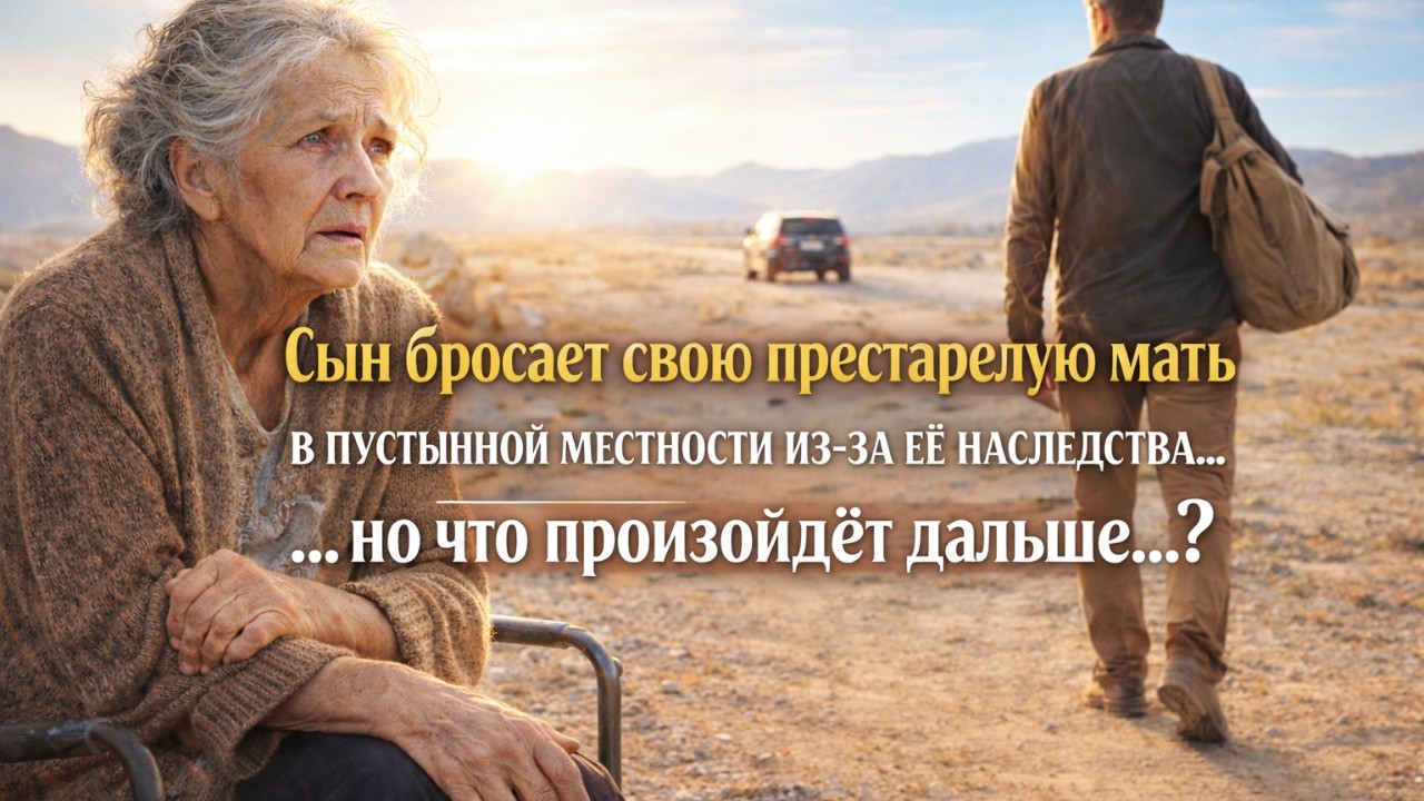 Сын бросает свою престарелую мать в пустынной местности из-за её наследства...