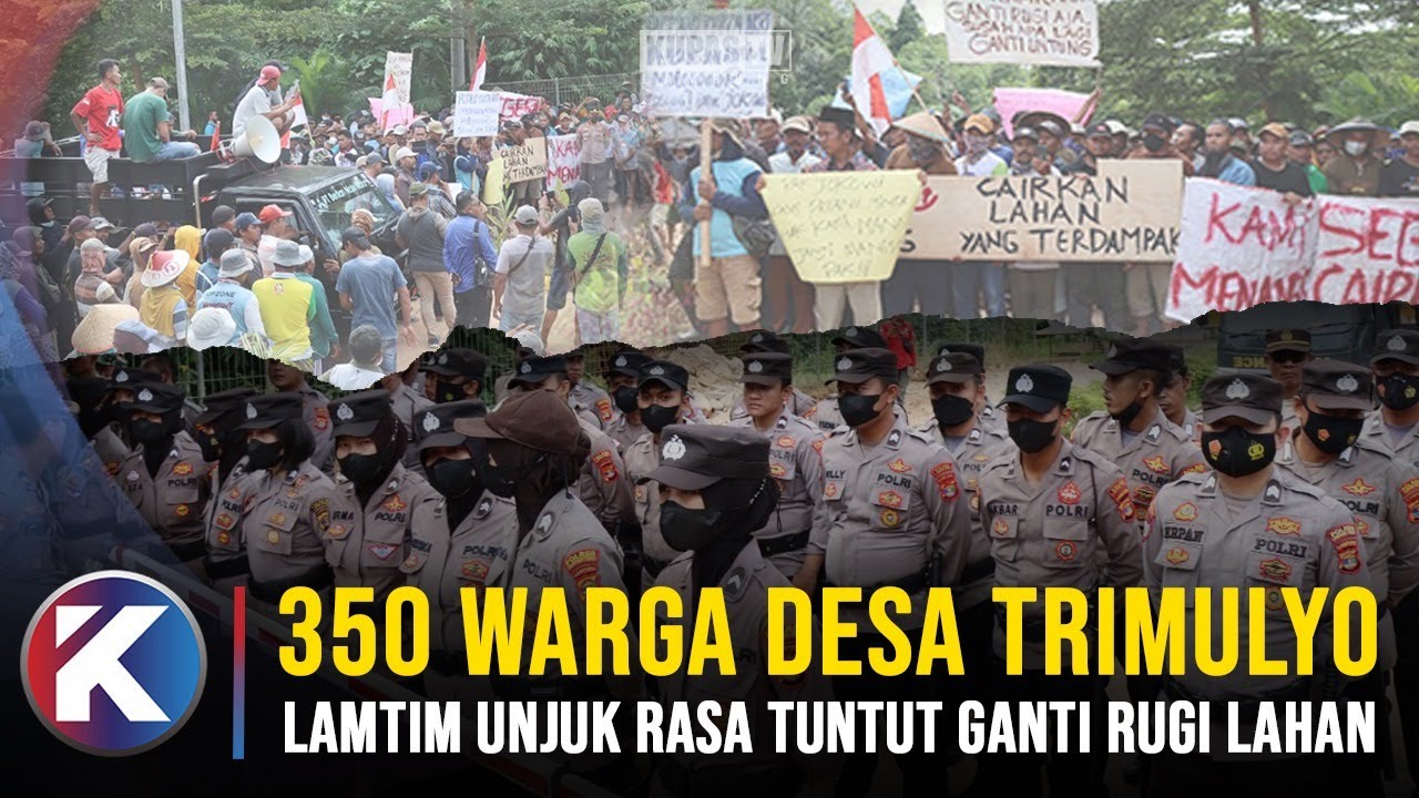 Tuntut Ganti Rugi Lahan, Ratusan Warga Lamtim Demo di Kantor Bendungan Margatiga