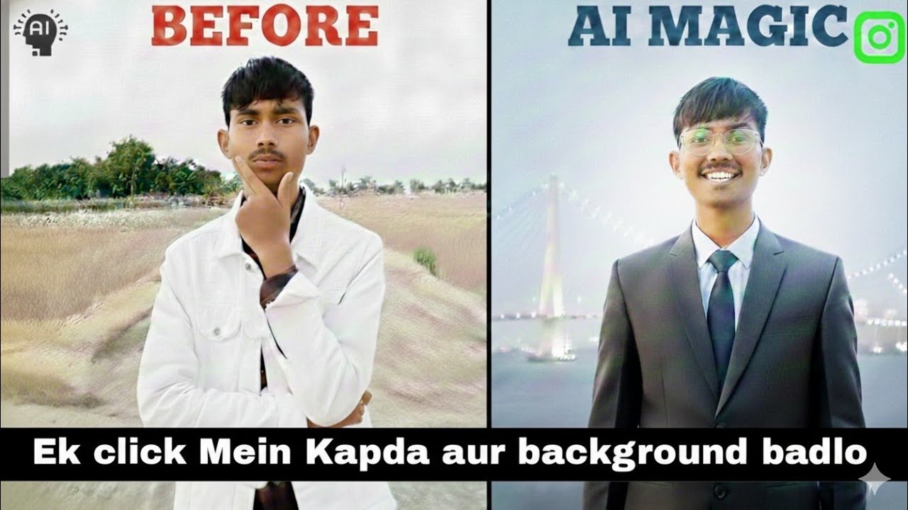 AI Magic: 1 Click Mein Kapde Aur Background Badle | AI Photo Editing Tutorial 2026​🔥