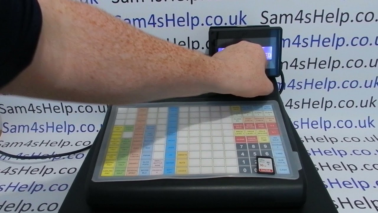 Programming Sam4S ER-900 Series Cash Register From SD Card Back Up
