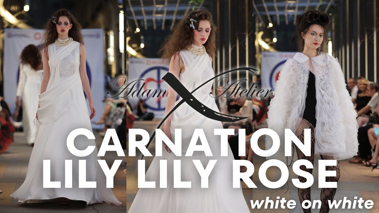 Carnation Lily Lily  Rose - White on White | Fashion Whispers in Couture Poetry by Adam X Atelier
