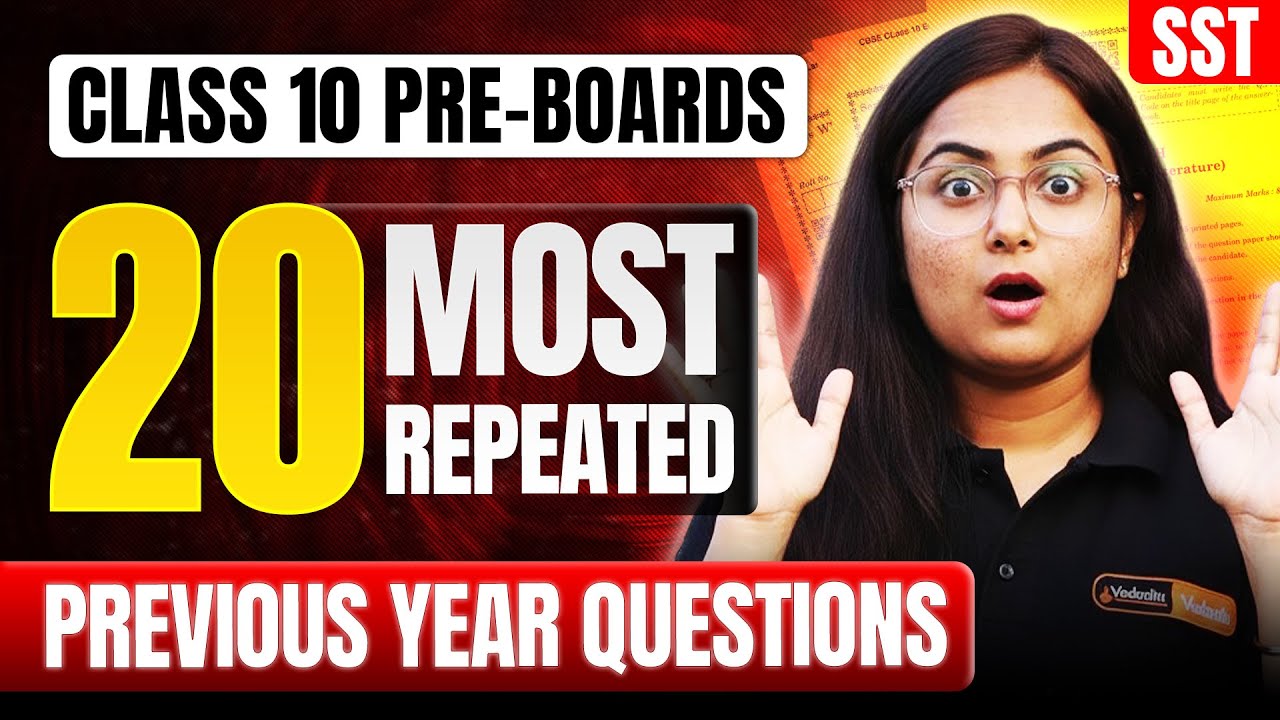 💥 Class 10 SST MOST Repeated PYQs for Pre-Boards 2025&ndash;26 💯 | Tanvi Ma&rsquo;am | English Medium