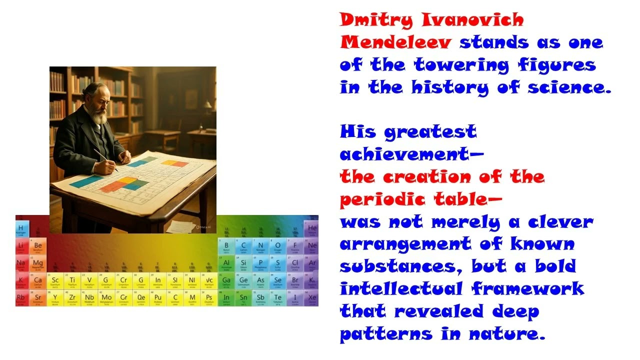 Mendeleev, 8 Feb 1834, Birthday, Periodic Table, Chemistry, Elements, Groups, D Creations Resources