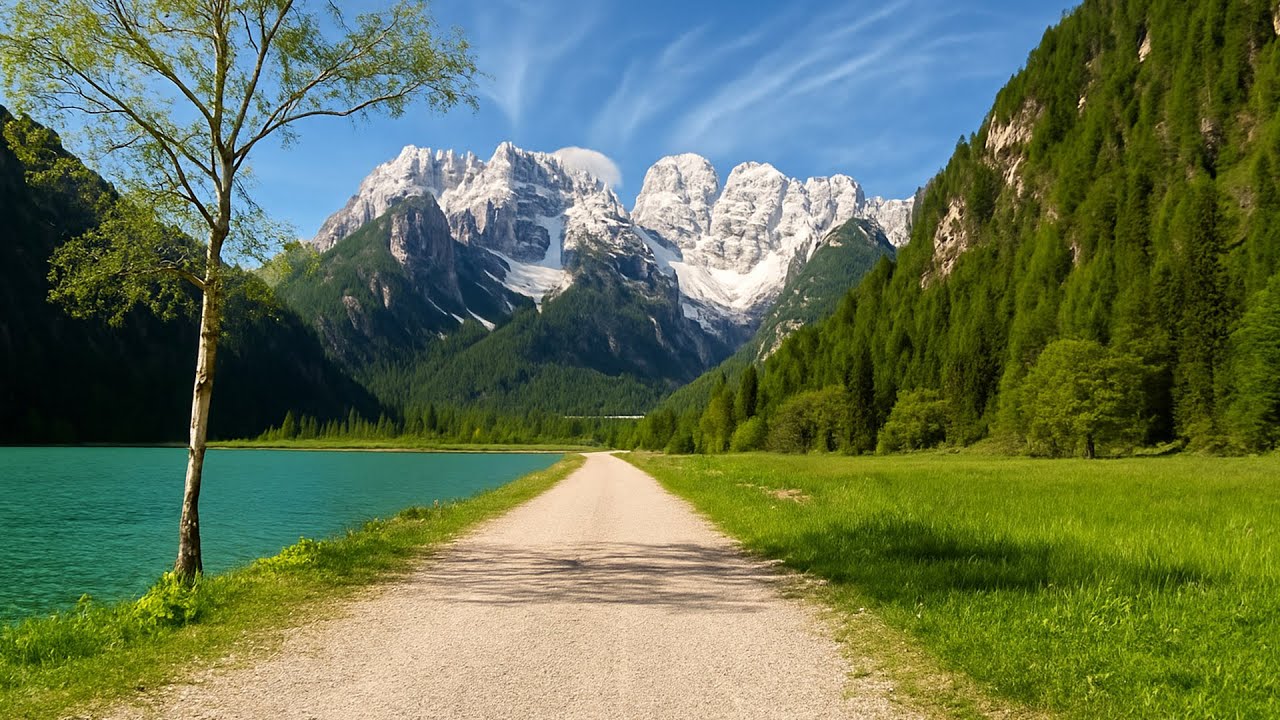 Cycling Through the Dolomites | Toblach-Dobbiaco to Cortina d'Ampezzo | 4K Scenic Ride POV