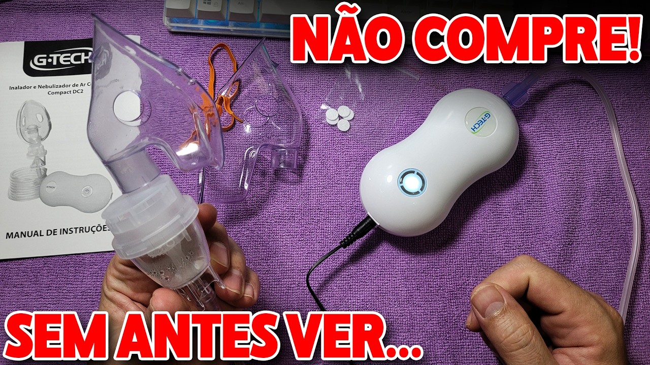 G-TECH-Nebulizador/Inalador de Ar Comprimido COMPACT DC2