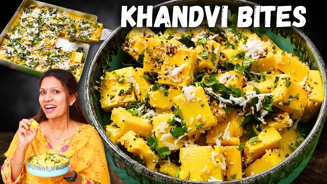 बेसन का झटपट हेल्दी नाश्ता | Khandvi Bites | गुजराती खांडवी बनाने का सबसे आसान तरीका |Khandvi Recipe