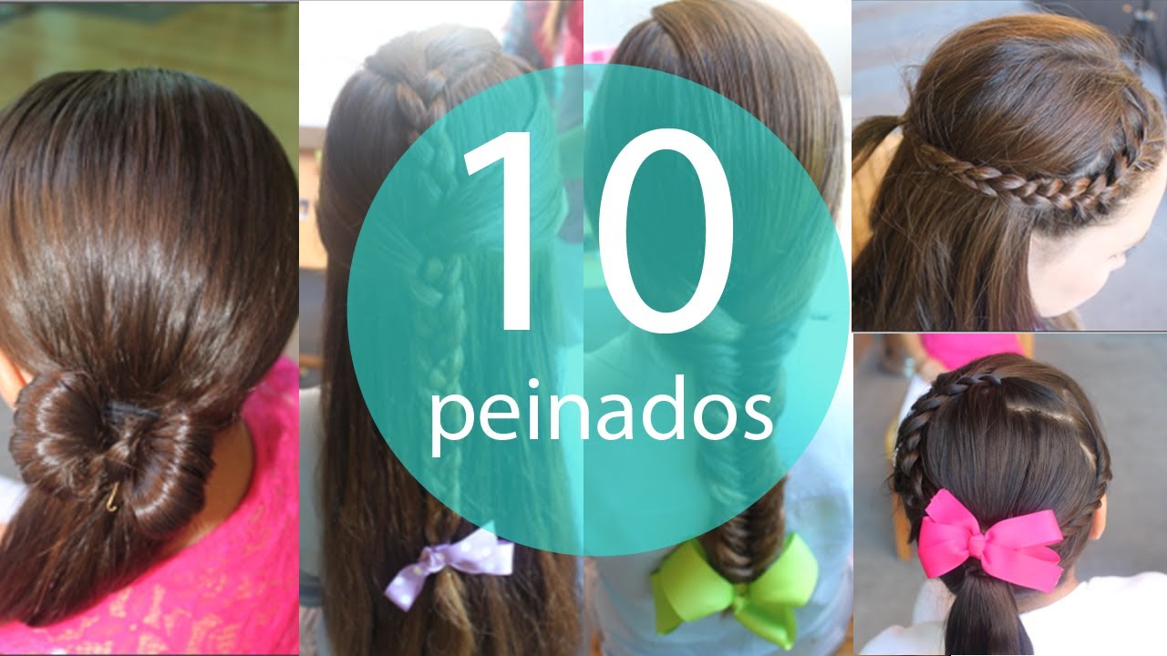 10 Peinados faciles y rapidos para niñas!