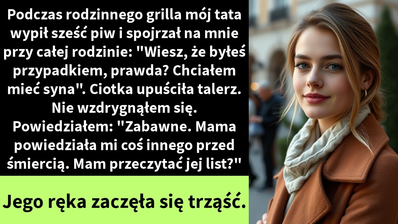 Podczas rodzinnego grilla mój tata wypił sześć piw i spojrzał na mnie przy całej rodzinie: 