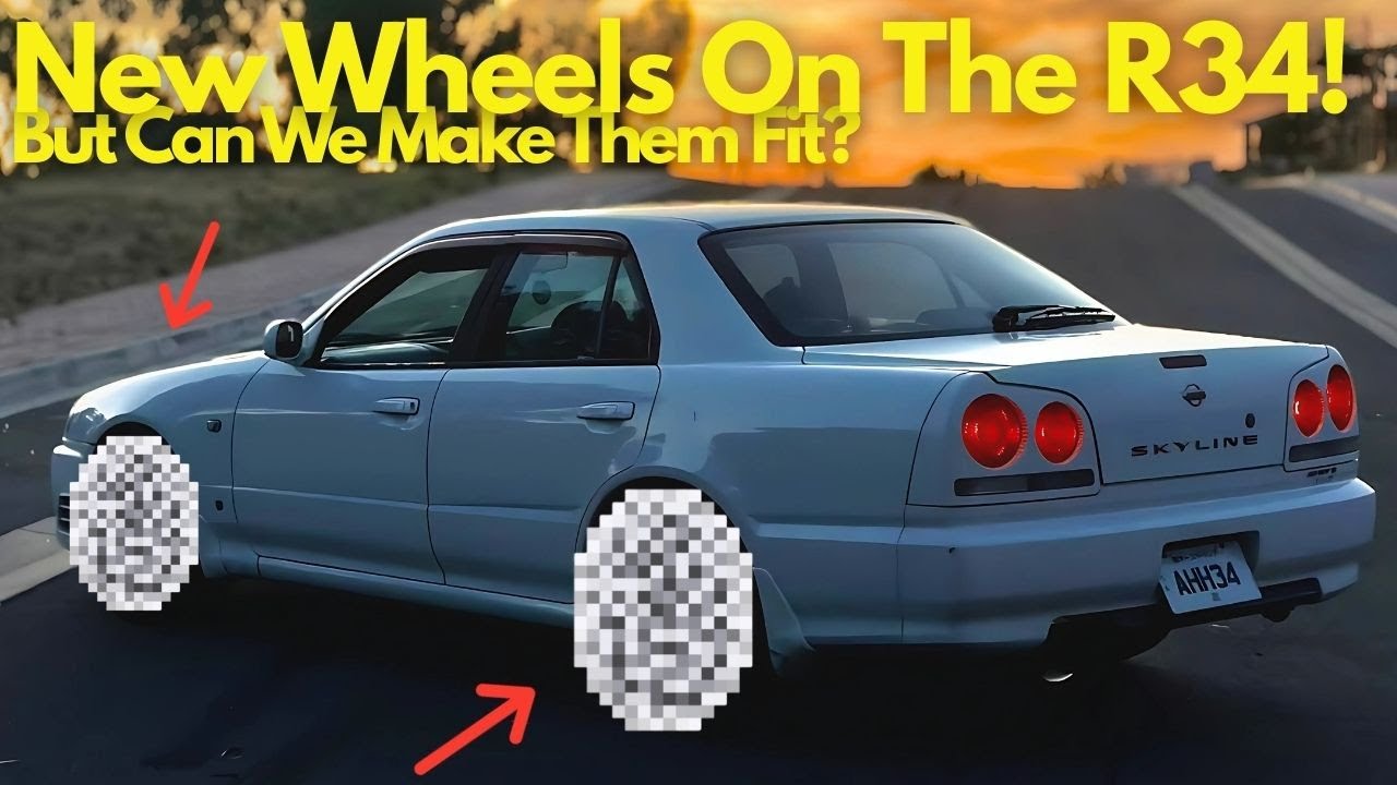 Big Dish Wheels & Fender Mods On The Cheap Auction Nissan Skyline R34 Sedan Dr (EP: 11) DSpeed DS-06