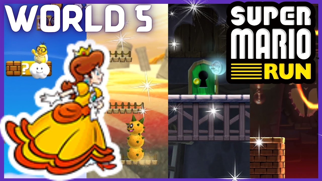 ✿ Super Mario Run - World 5 | Daisy Gameplay | ✿