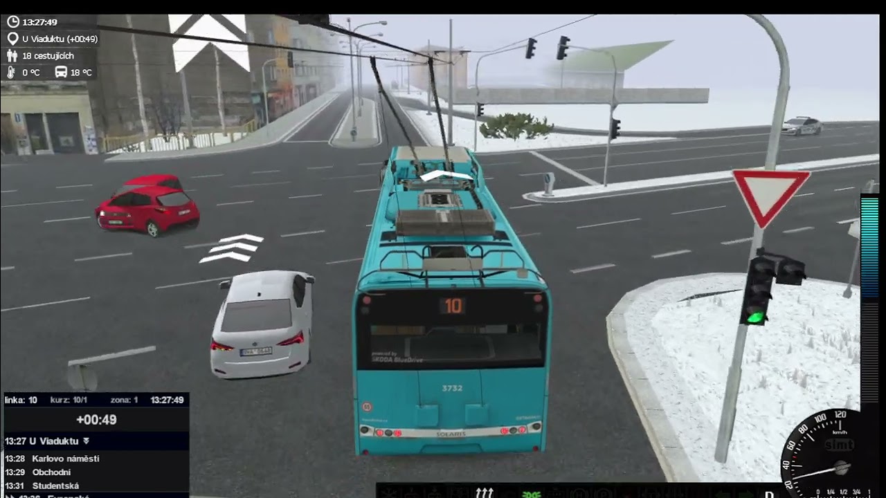🔴SIMT MHD SIMULÁTOR - Linka 10 směr Evropská (Škoda 26TrDopravní podnik Ostrava)