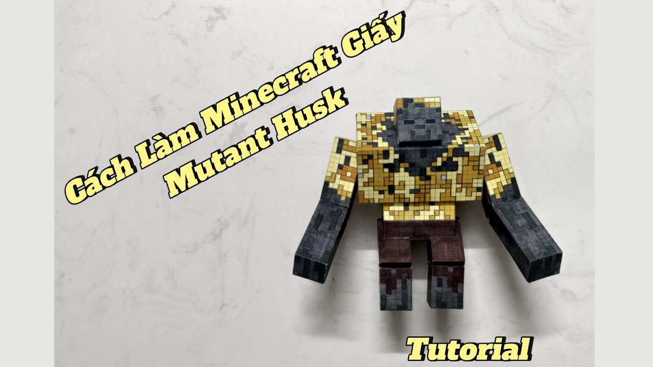 Minecraft Papercraft | Cách làm mô hình Mutant Husk | Zombie Sa Mạc