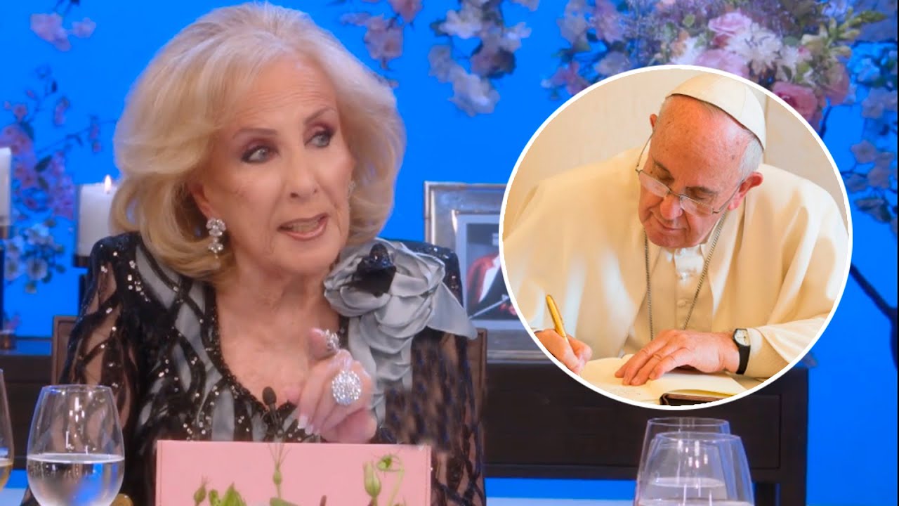 Con EMOCIÓN, Mirtha recordó una carta que el papa Francisco le ENVIÓ de PUÑO y LETRA
