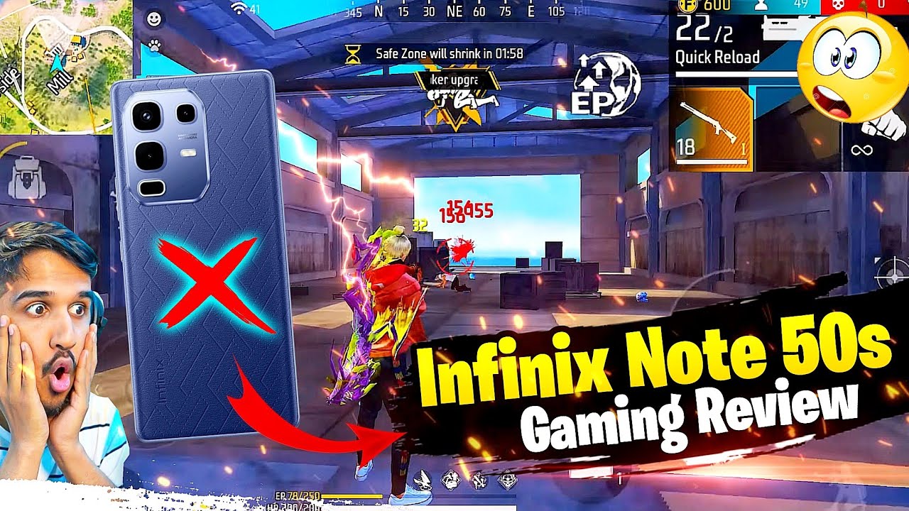 🔥 Infinix Note 50S 5G Gaming Test | BGMI & Free Fire FPS, Heating & Battery Review | Lag Problem