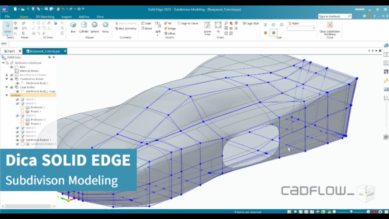 Siemens SOLID EDGE: Subdivision Modeling